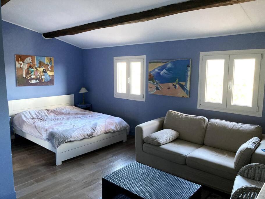 ラ・コル・シュル・ルーAgreable Chambre D'Hotes Avec Vue Sur Les Collinesアパートメント エクステリア 写真